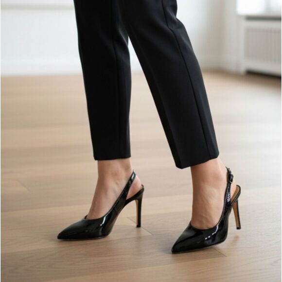 NWT SCHUTZ Patent Leather Black Heels 6.5 - Picture 1 of 9
